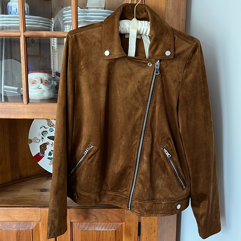Loft Faux Suede Moto Jacket